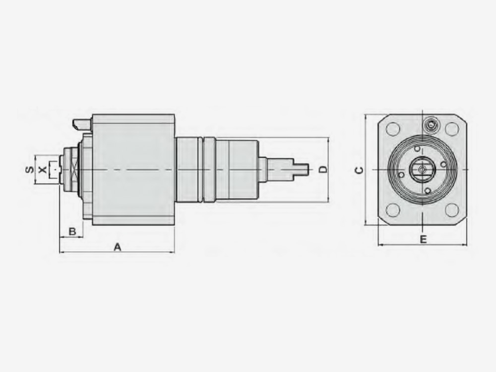 AXIAL MILLING AND DRILLING HEAD