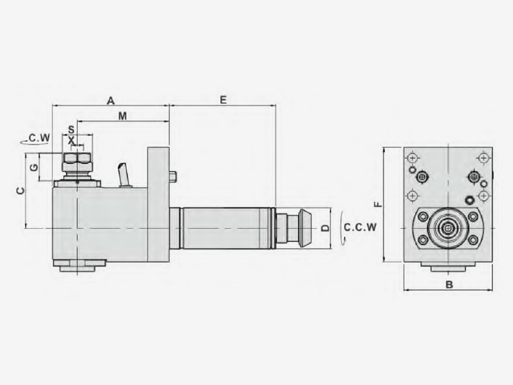 RADIAL MILLING AND DRILLING HEAD