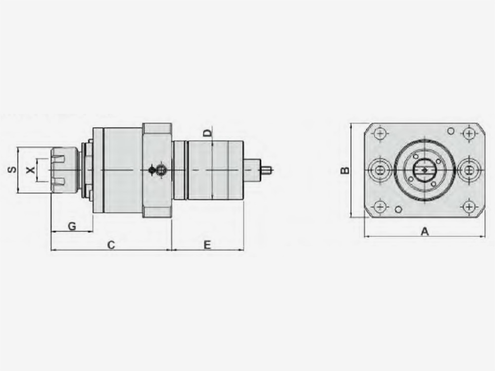AXIAL MILLING AND DRILLING HEAD