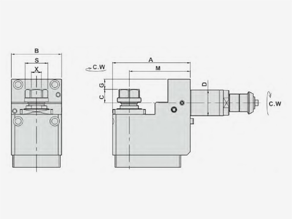 RADIAL MILLING AND DRILLING HEAD OFFSET