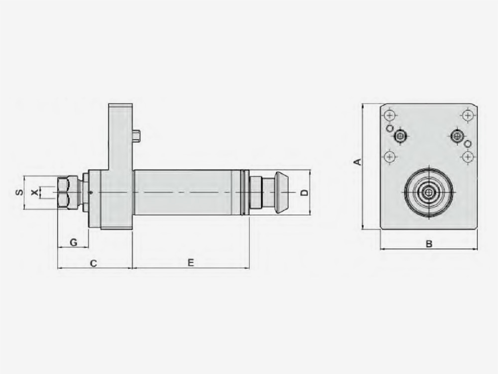 AXIAL MILLING AND DRILLING HEAD