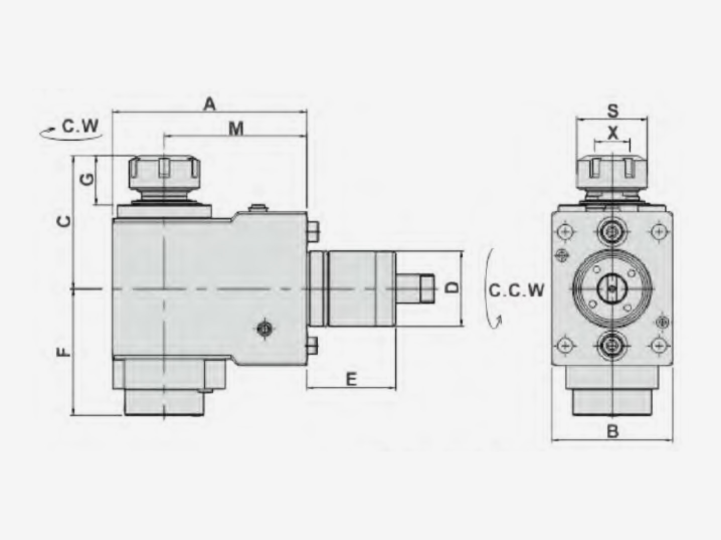 RADIAL MILLING AND DRILLING HEAD