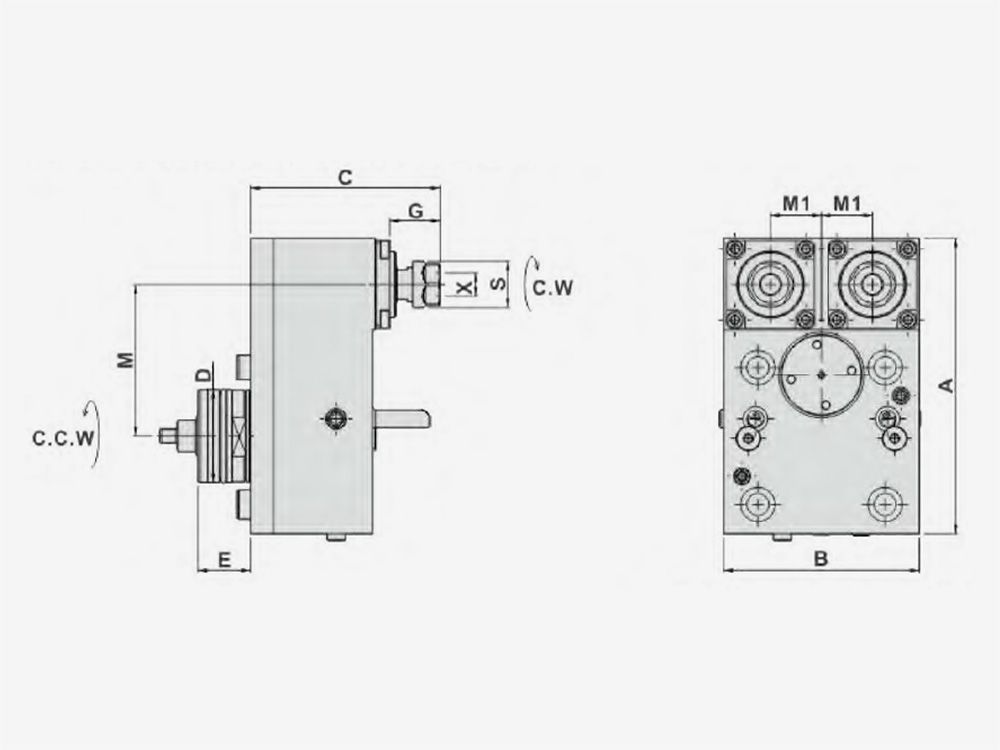 AXIAL MILLING AND DRILLING HEAD OFFSET