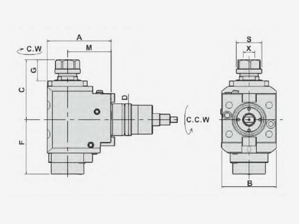 RADIAL MILLING AND DRILLING HEAD