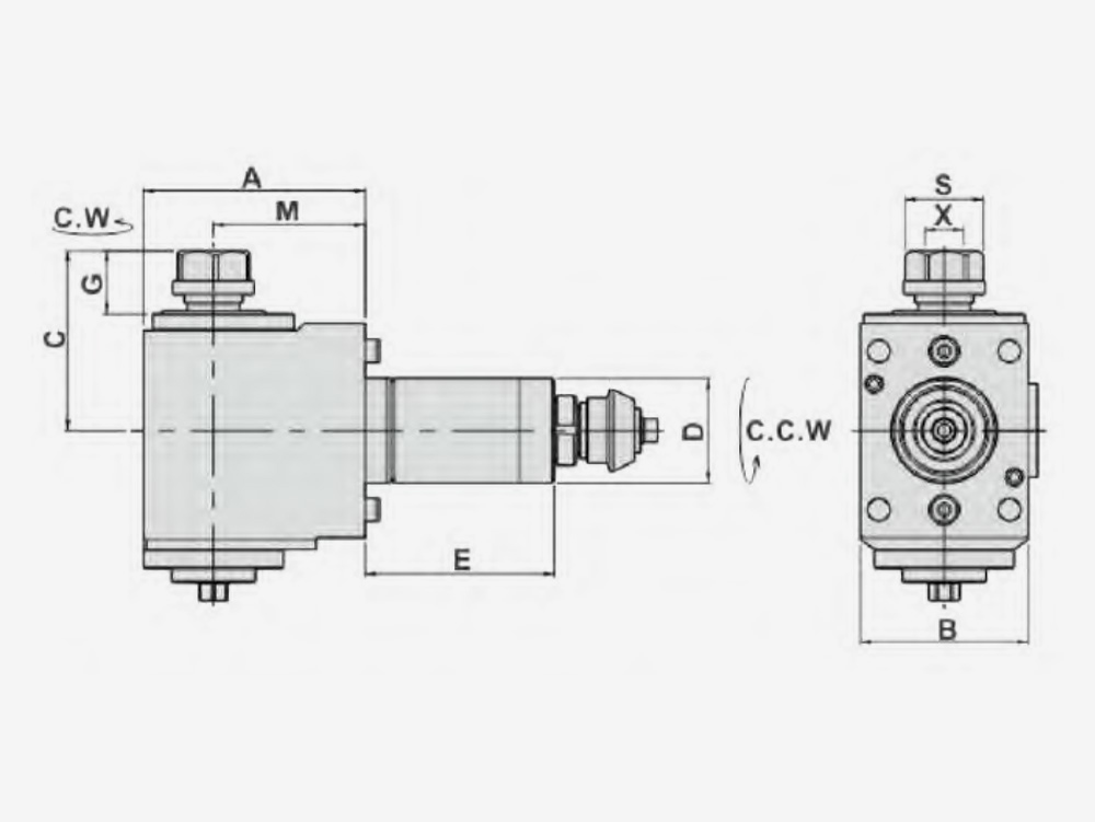 RADIAL MILLING AND DRILLING HEAD