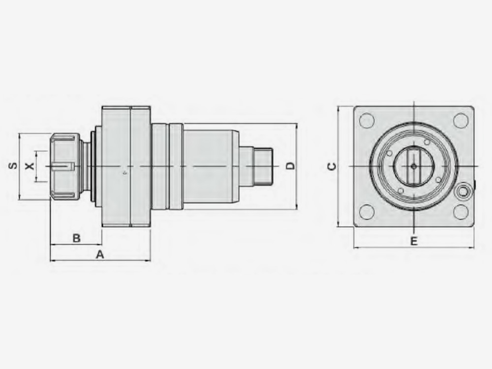 AXIAL MILLING AND DRILLING HEAD