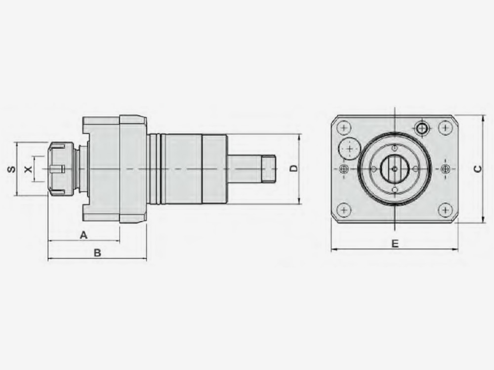 AXIAL MILLING AND DRILLING HEAD