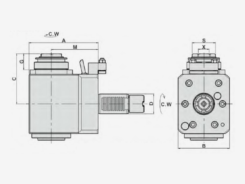 RADIAL MILLING AND DRILLING HEAD