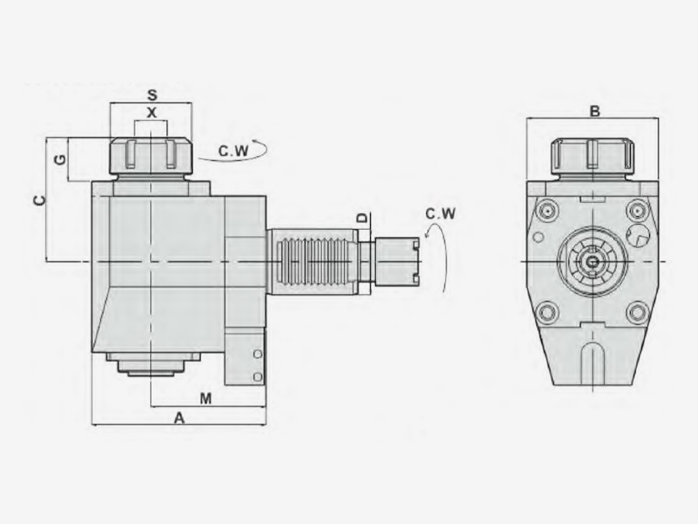 RADIAL MILLING AND DRILLING HEAD