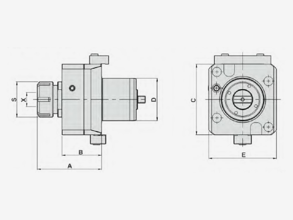 AXIAL MILLING AND DRILLING HEAD