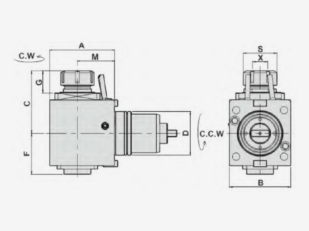 RADIAL MILLING AND DRILLING HEAD