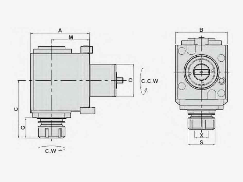 RADIAL MILLING AND DRILLING HEAD