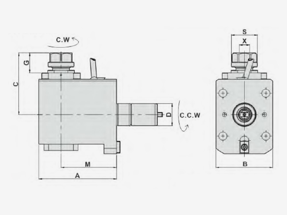 RADIAL MILLING AND DRILLING HEAD