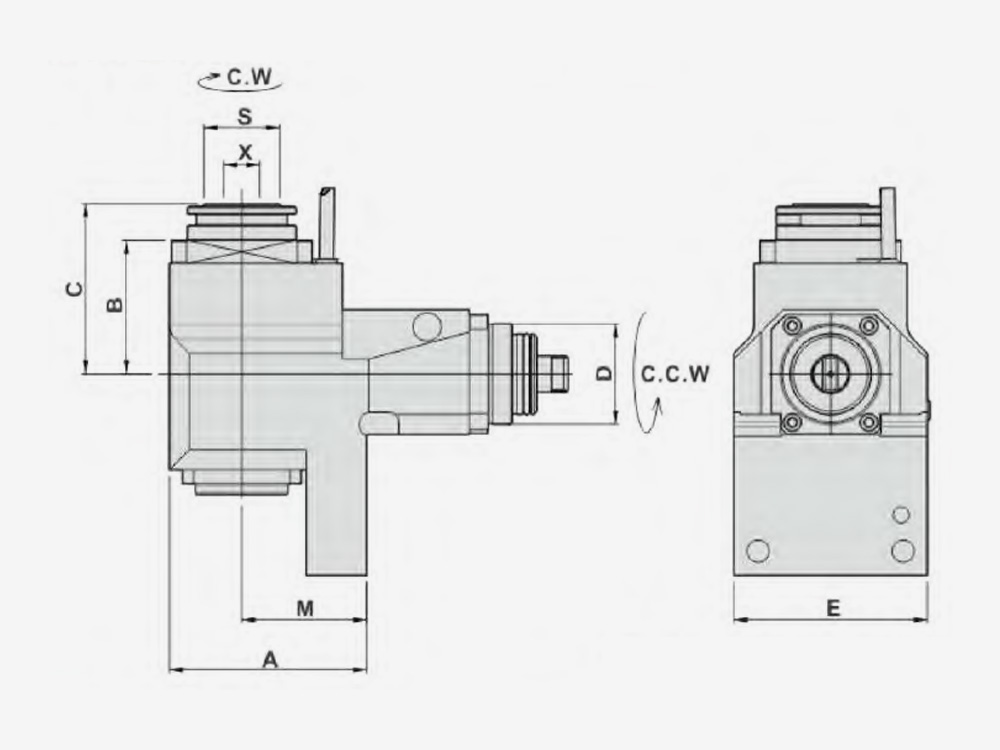 RADIAL MILLING AND DRILLING HEAD