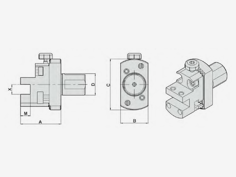 TURNING HOLDER Sub Tool Post-End Surface Machining