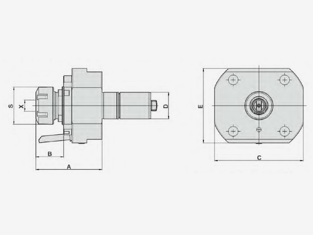 AXIAL MILLING AND DRILLING HEAD