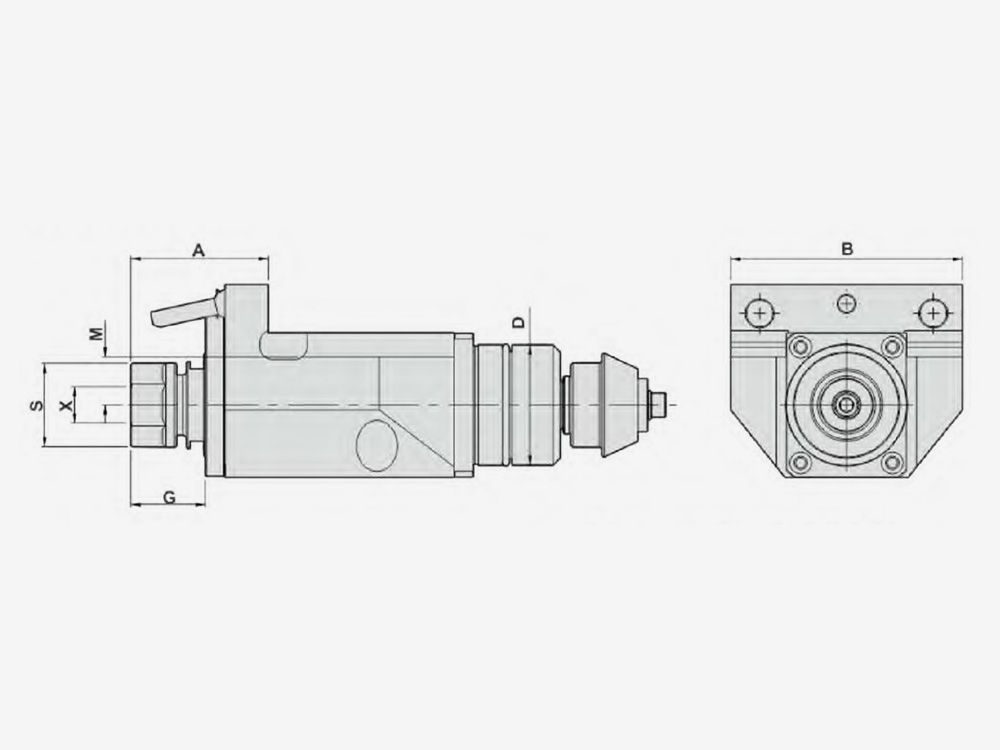 AXIAL DRILLING AND MILLLING HEAD