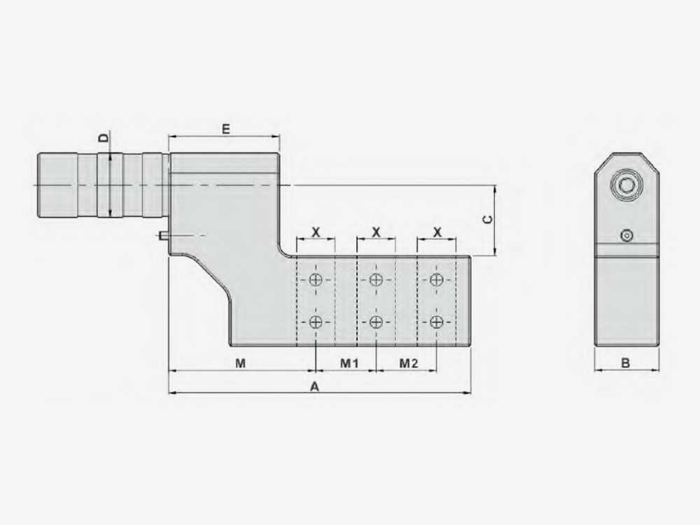 TRIPLE BORING BAR HOLDER Main Tool Post-End Surface Machining