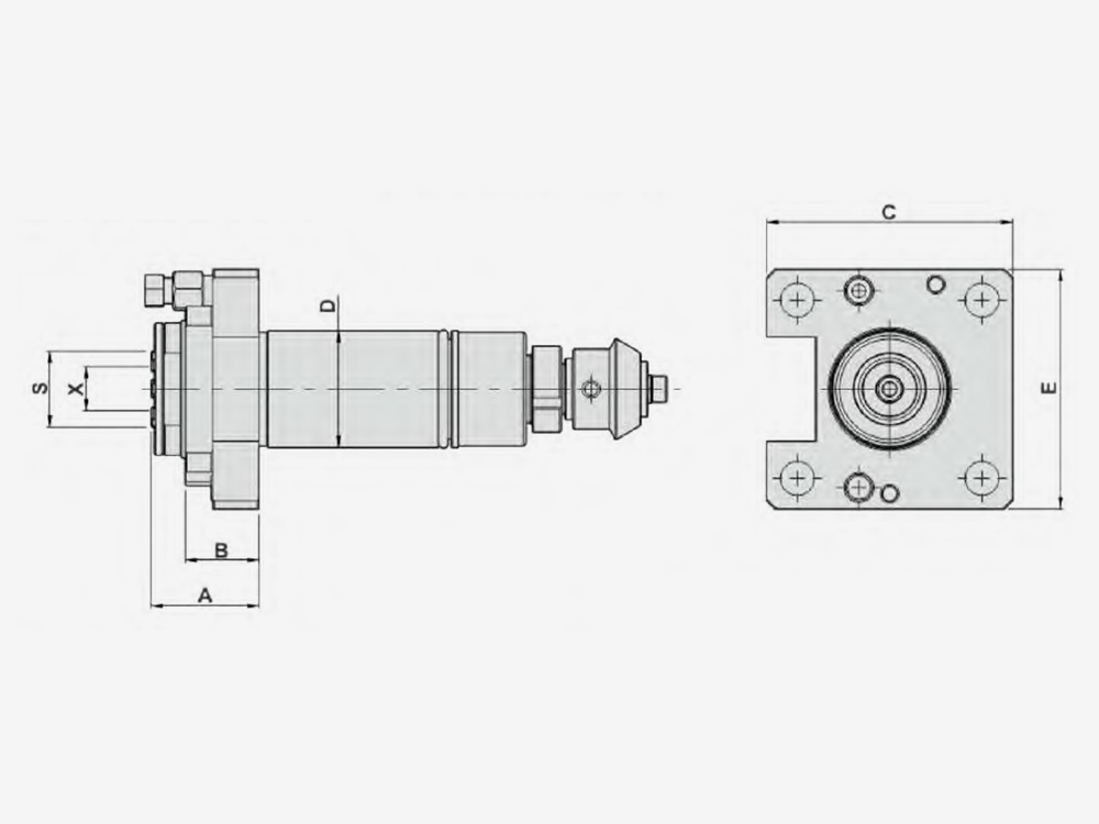AXIAL DRILLING AND MILLING HEAD