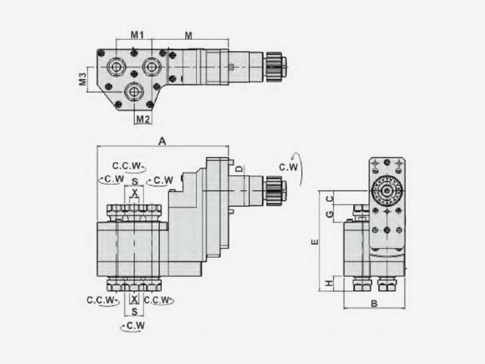 MILLING AND DRILLING HEAD MULTI HEADS-OFFSET Main Tool Post-End Surface Machining