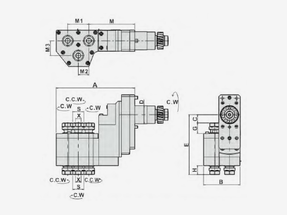 MILLING AND DRILLING HEAD MULTI HEADS-OFFSET Main Tool Post -End Surface Machining