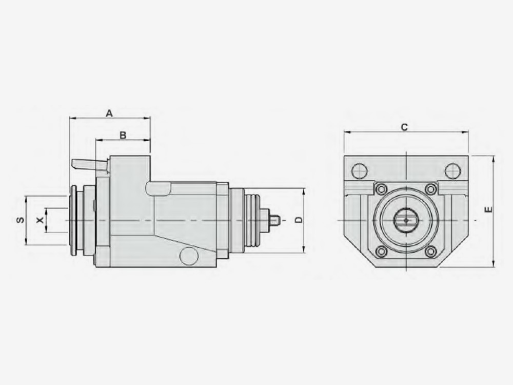 AXIAL DRILLING AND MILLING HEAD