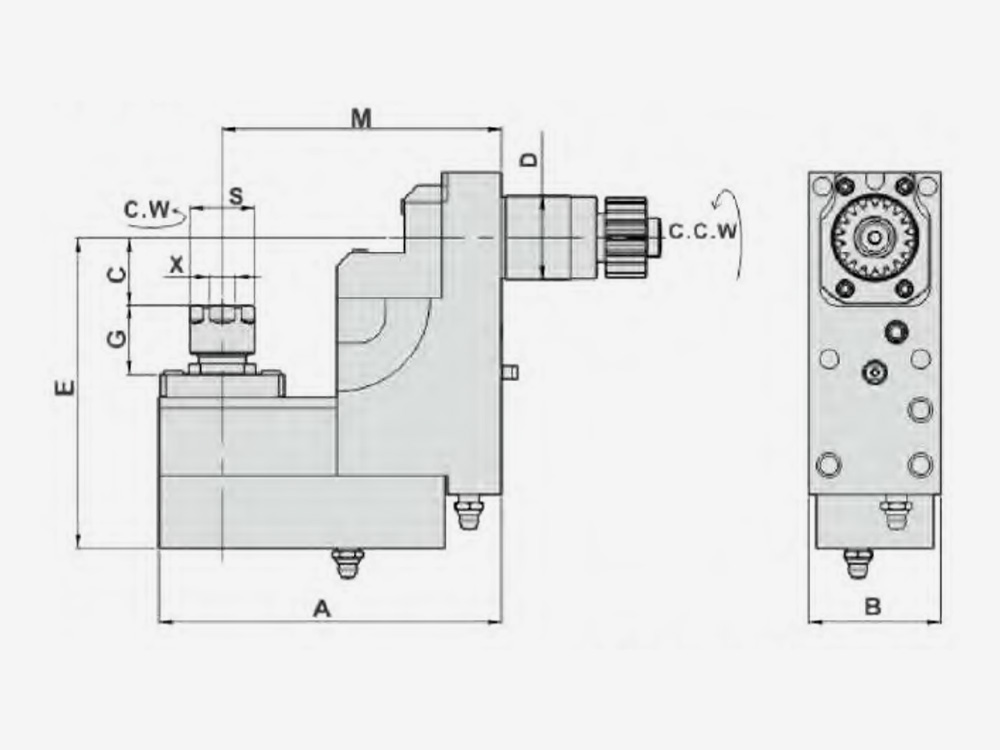 MILLING AND DRILLING HEAD OFFSET Main Tool Post End Surface Machining