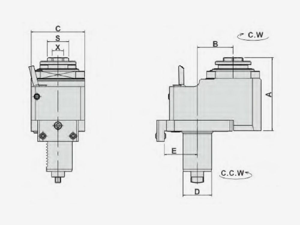 AXIAL DRILLING AND MILLING HEAD