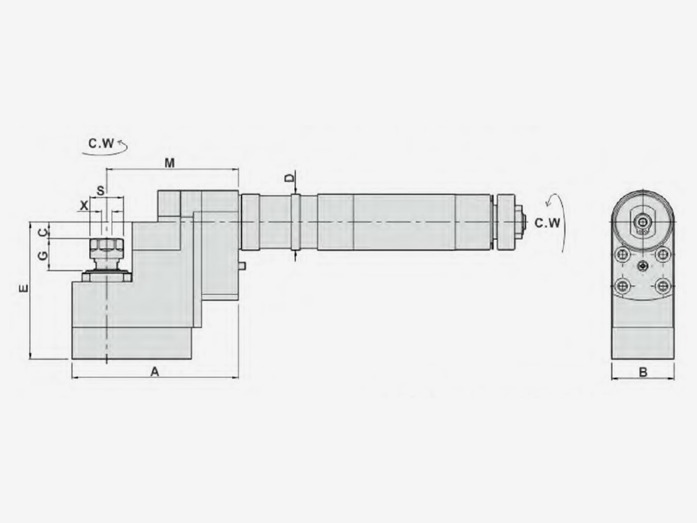 MILLING AND DRILLING HEAD OFFSET Main Tool Post-End Surface Machining