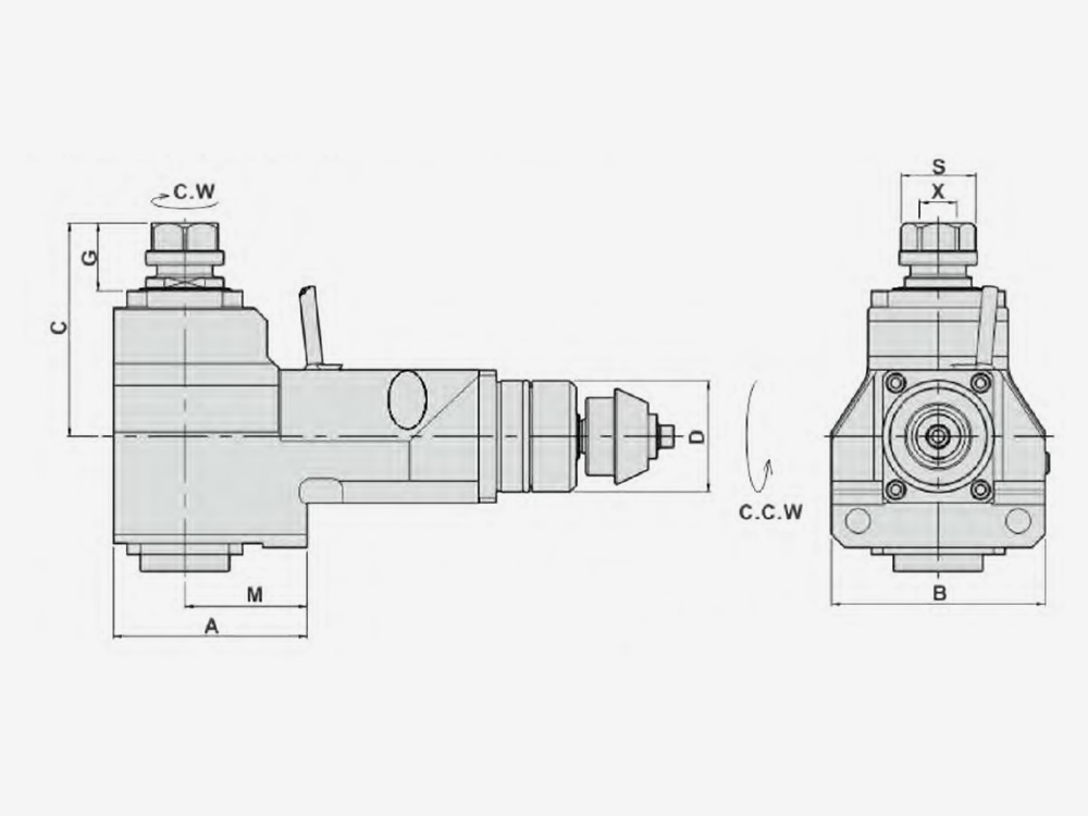 RADIAL MILLING AND DRILLING HEAD