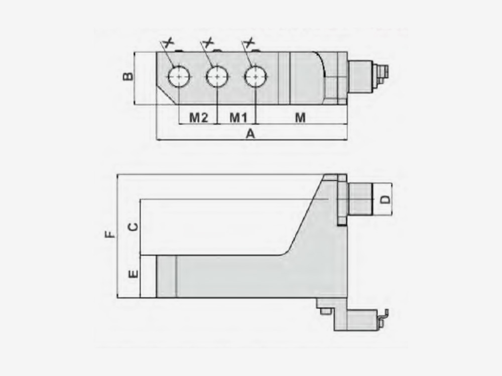 TRIPLE BORING BAR HOLDER Main Tool Post-End Surface Machining
