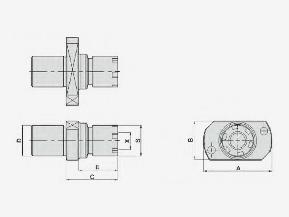 ER STATIC TOOL HOLDER Sub Tool Post-End Surface Machining