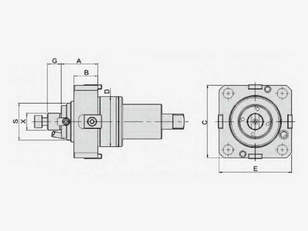 AXIAL MILLING AND DRILLING HEAD