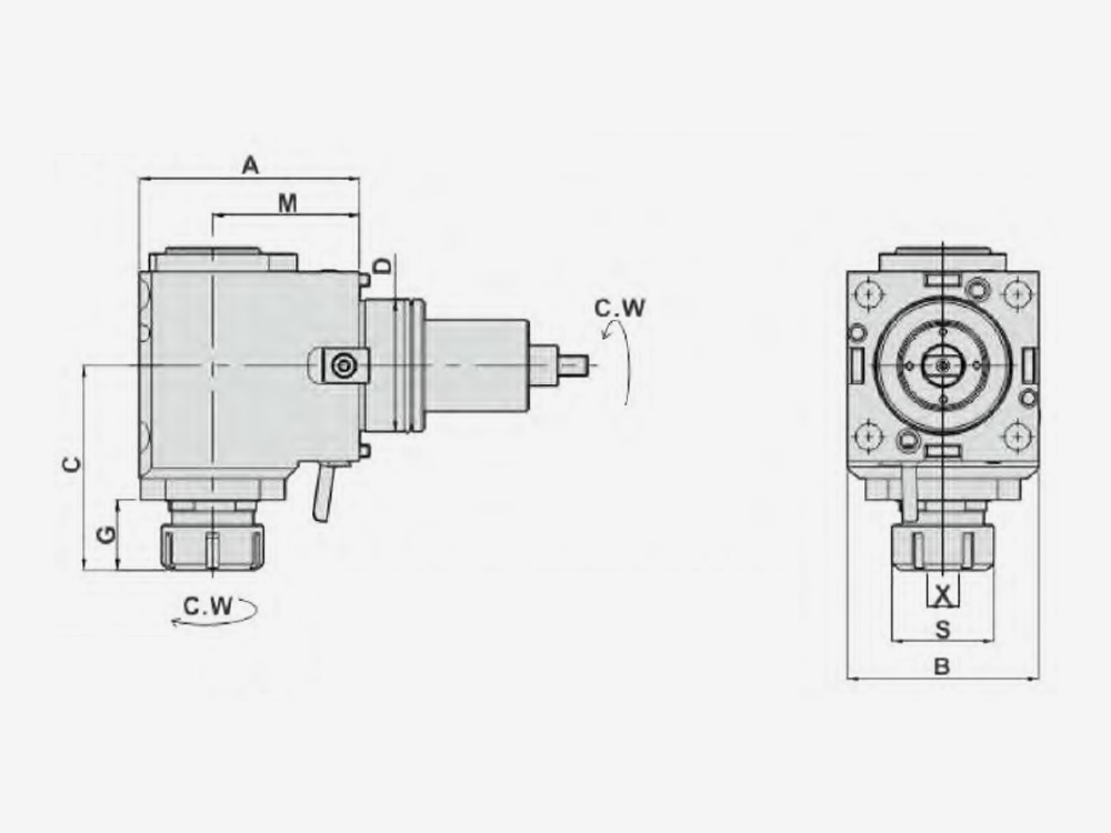 RADIAL MILLING AND DRILLING HEAD