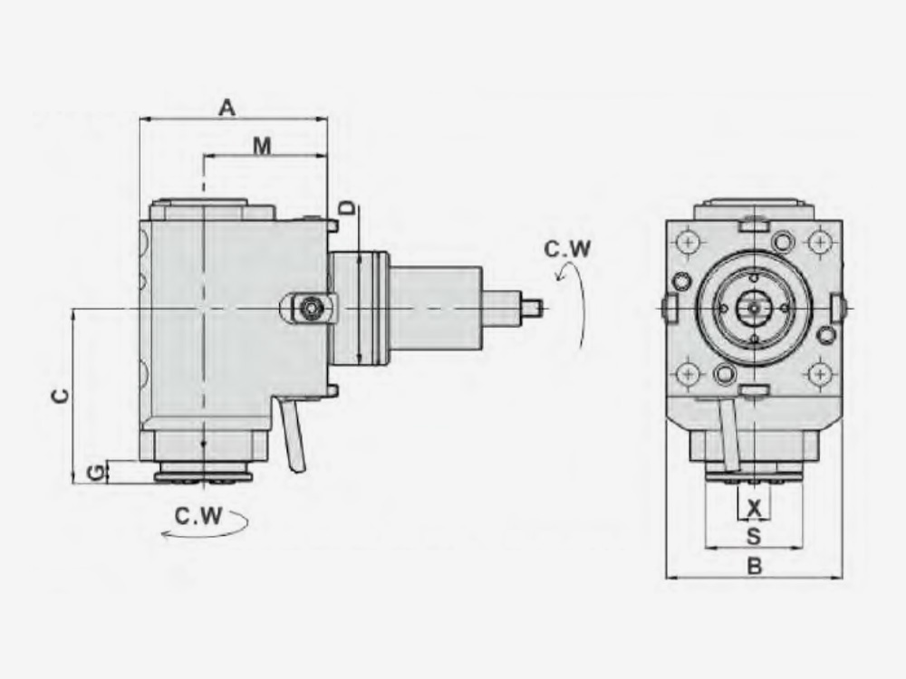 RADIAL MILLING AND DRILLING HEAD