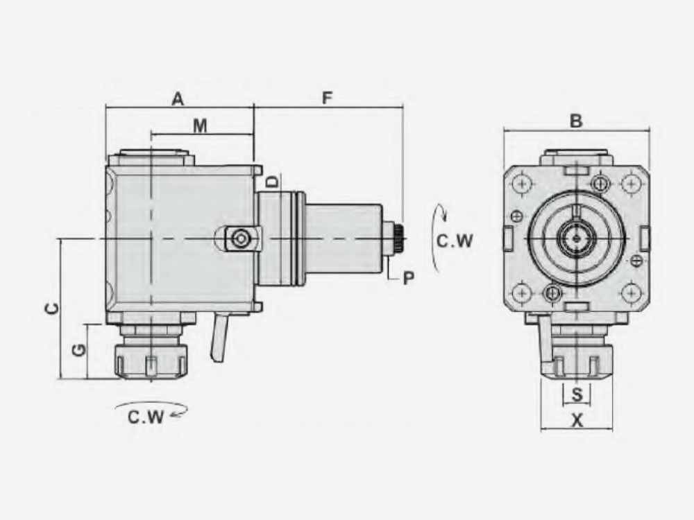 RADIAL MILLING AND DRILLING HEAD