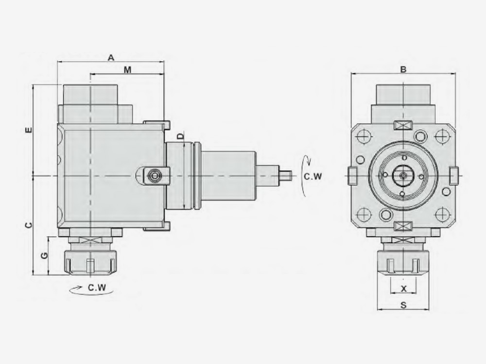 RADIAL MILLING AND DRILLING HEAD