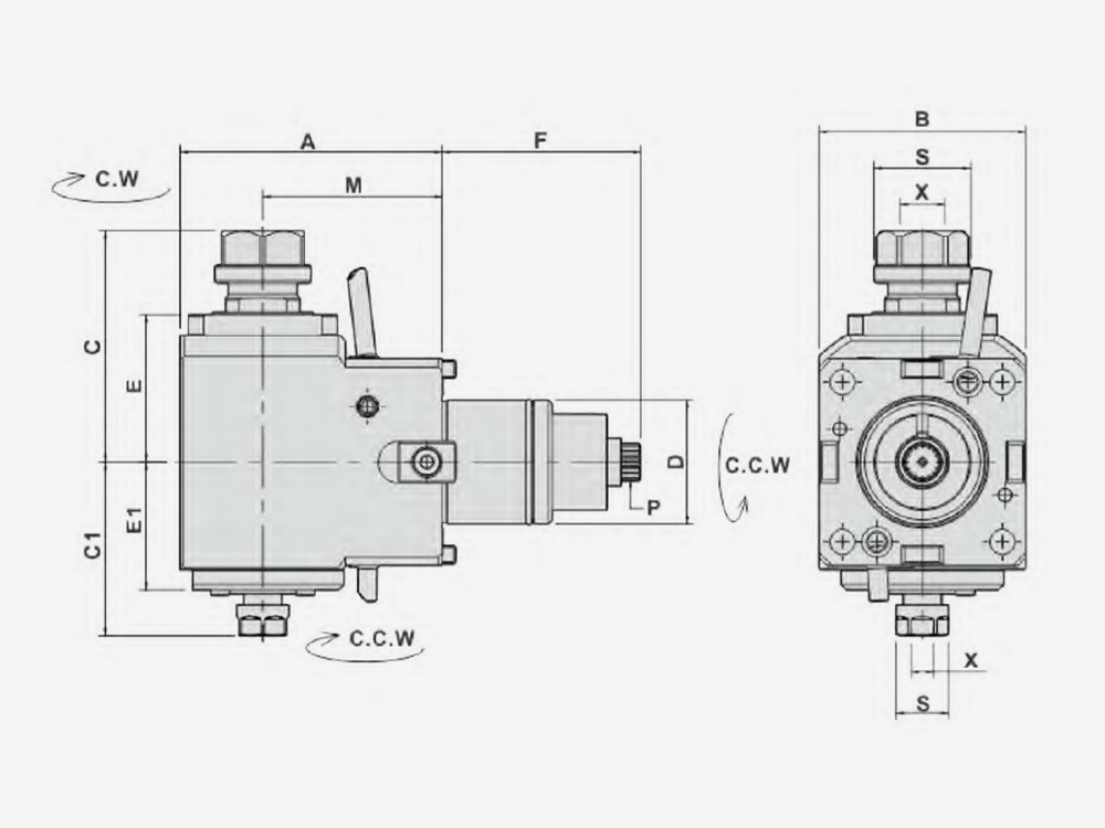 RADIAL MILLING AND DRILLING HEAD