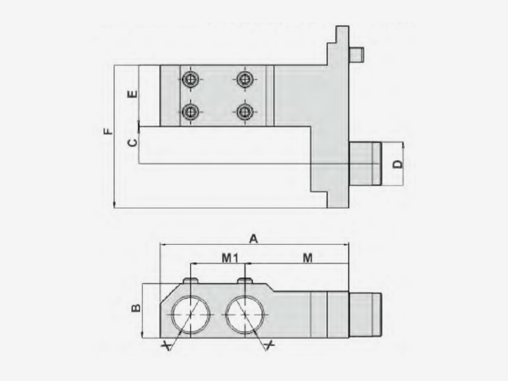 DOUBLE BORING BAR HOLDER Main Tool Post-End Surface Machining