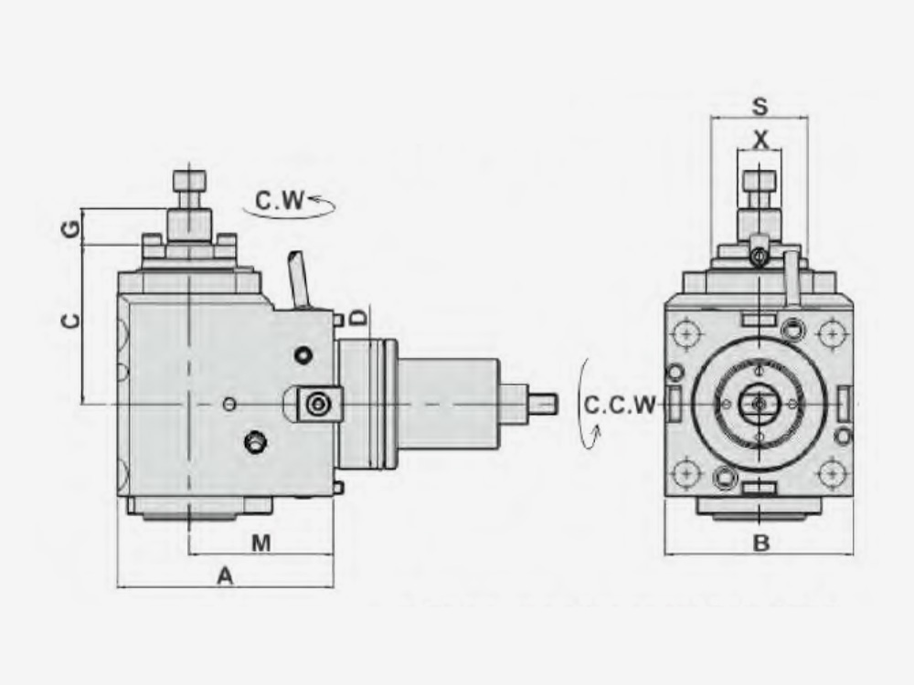 RADIAL DRILLING AND MILLING HEAD