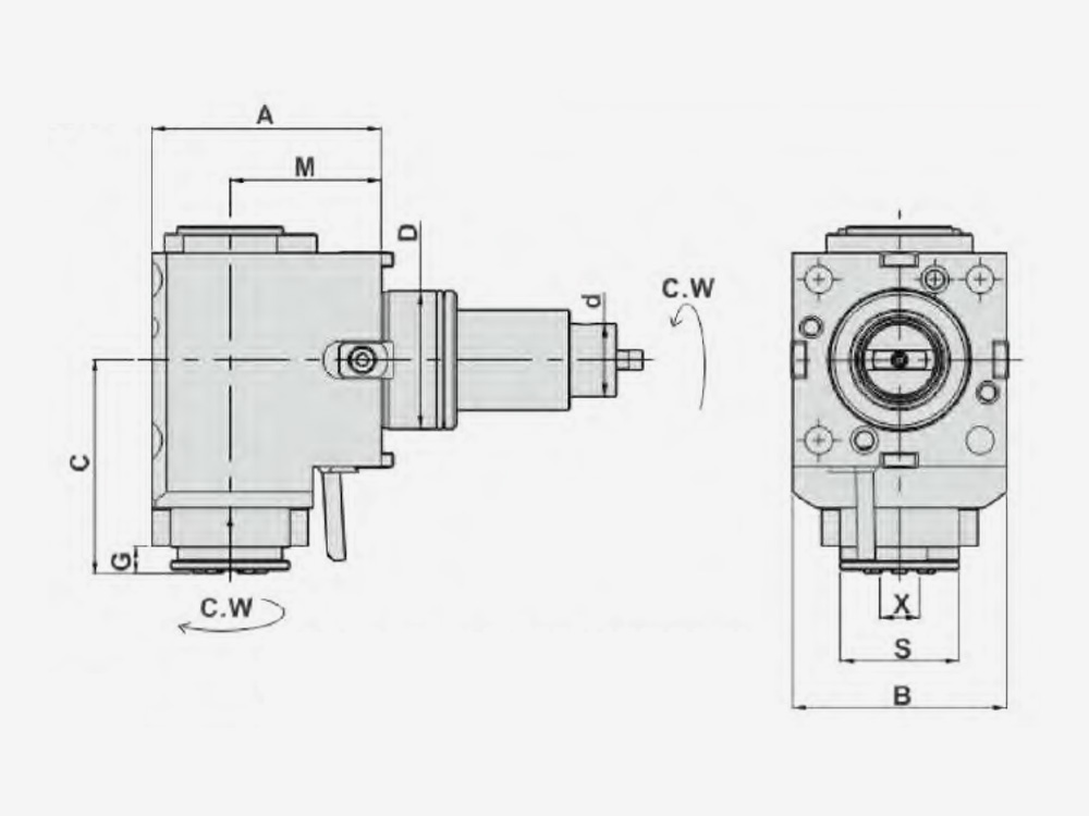 RADIAL MILLING AND DRILLING HEAD