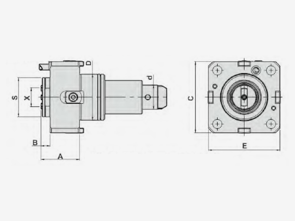 AXIAL MILLING AND DRILLING HEAD