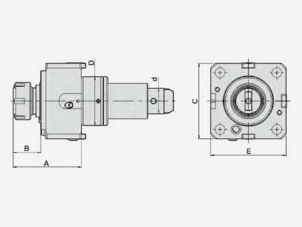 AXIAL MILLING AND DRILLING HEAD