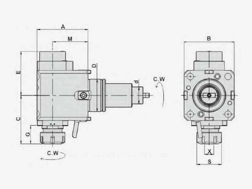 RADIAL MILLING AND DRILLING HEAD