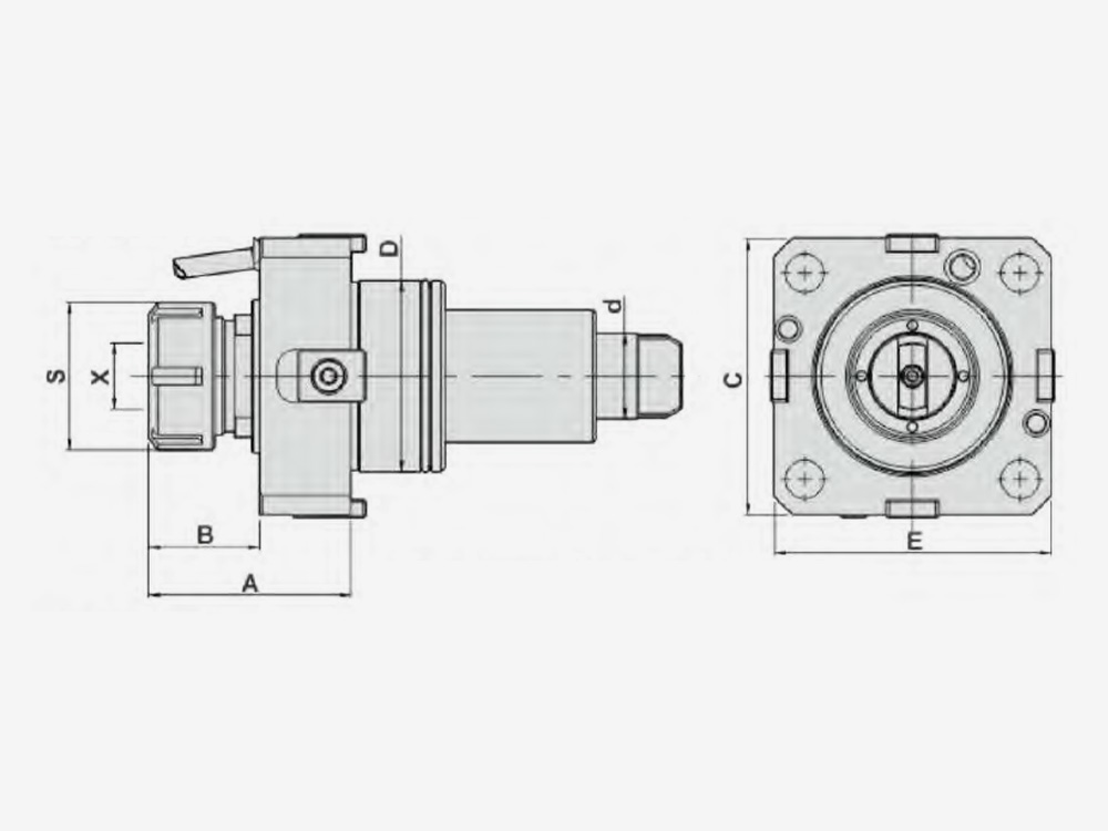 AXIAL MILLING AND DRILLING HEAD
