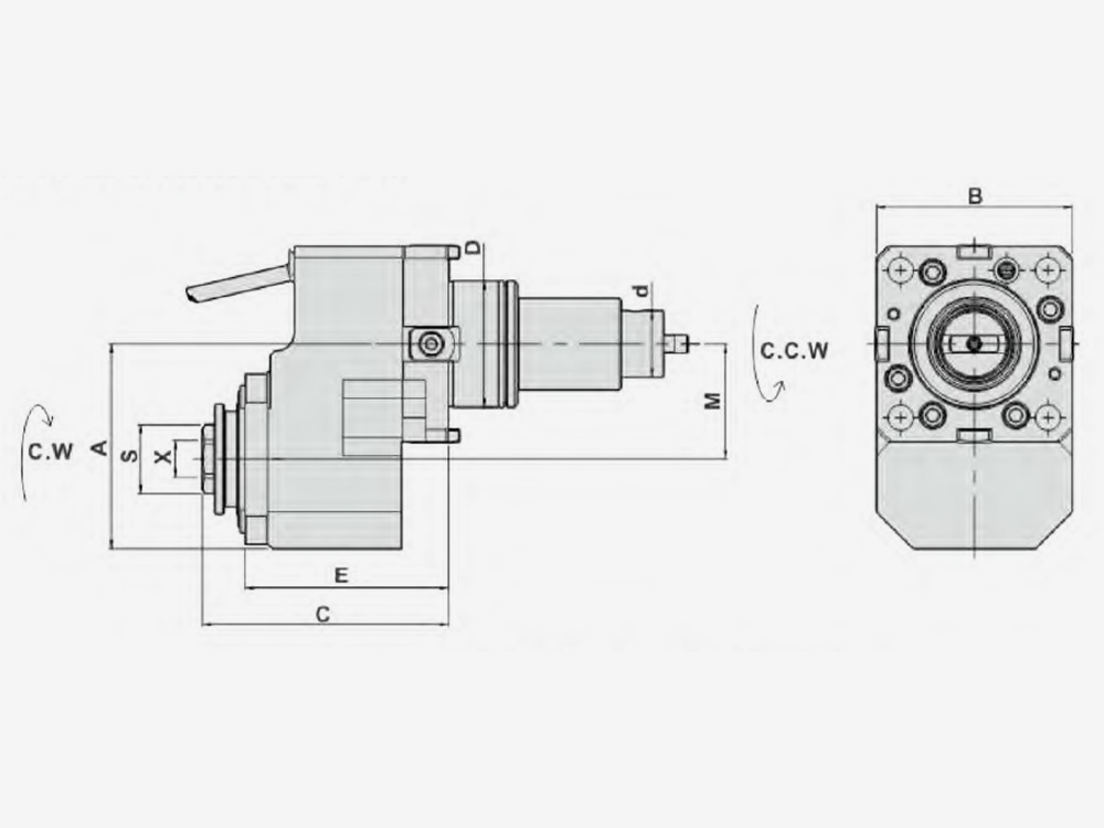 AXIAL MILLING AND DRILLING HEAD OFFSET