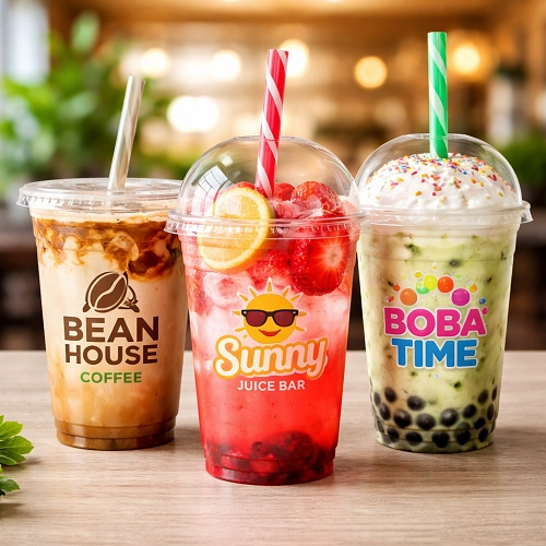 Printed Clear Plastic PETE Cups